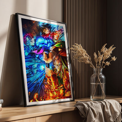 Flex Designs Poster Demon Slayer Infinity Castle Tanjiro Giyu vs Akaza 5 x 7" Home Goods - TV Show 2025 TV Show Poster