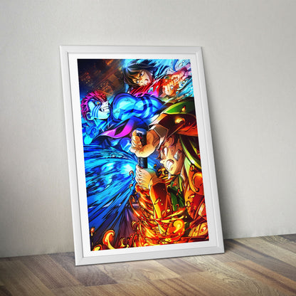 Flex Designs Poster Demon Slayer Infinity Castle Tanjiro Giyu vs Akaza 8 x 10" Home Goods - TV Show 2025 TV Show Poster