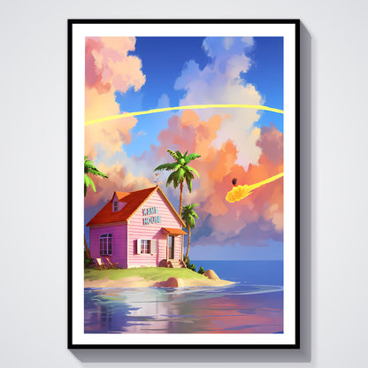 Flex Designs Poster Dragon Ball Kame Island 8 x 10" Home Goods - TV Show 1986 TV Show Poster