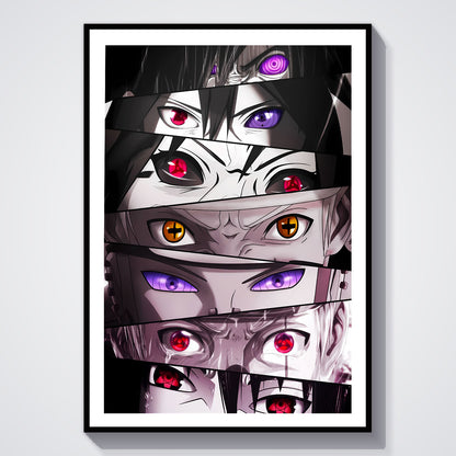 Flex Designs Poster Naruto Ninja Eyes 8 x 10" Home Goods - TV Show 2002 TV Show Poster