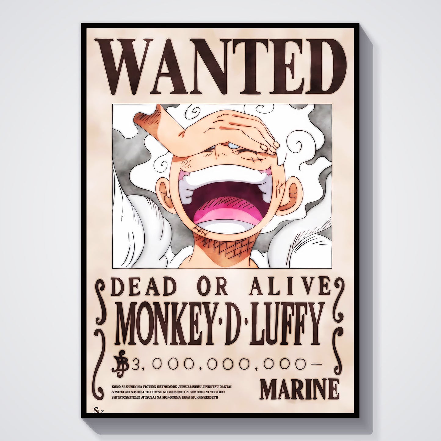 Flex Designs Poster One Piece Luffy Gear 5 Wanted 5 x 7" Home Goods - TV Show 1999 TV Show Poster