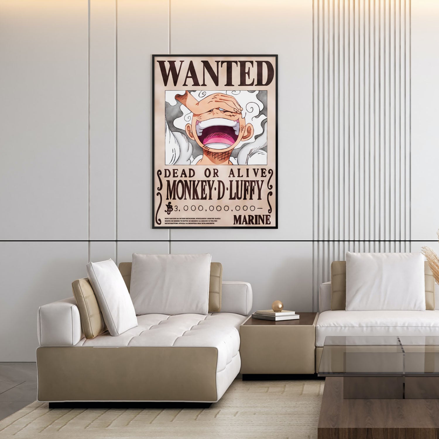 Flex Designs Poster One Piece Luffy Gear 5 Wanted 5 x 7" Home Goods - TV Show 1999 TV Show Poster