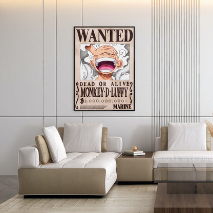 Flex Designs Poster One Piece Luffy Gear 5 Wanted 5 x 7" Home Goods - TV Show 1999 TV Show Poster