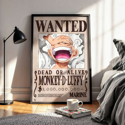 Flex Designs Poster One Piece Luffy Gear 5 Wanted 5 x 7" Home Goods - TV Show 1999 TV Show Poster