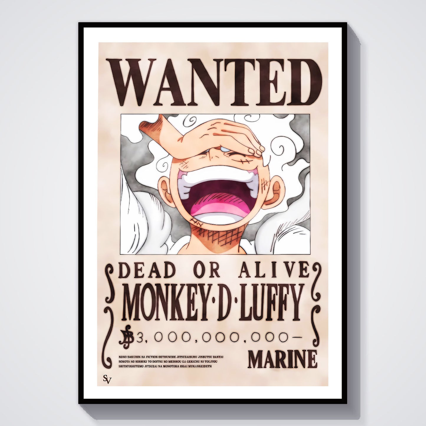 Flex Designs Poster One Piece Luffy Gear 5 Wanted 8 x 10" Home Goods - TV Show 1999 TV Show Poster
