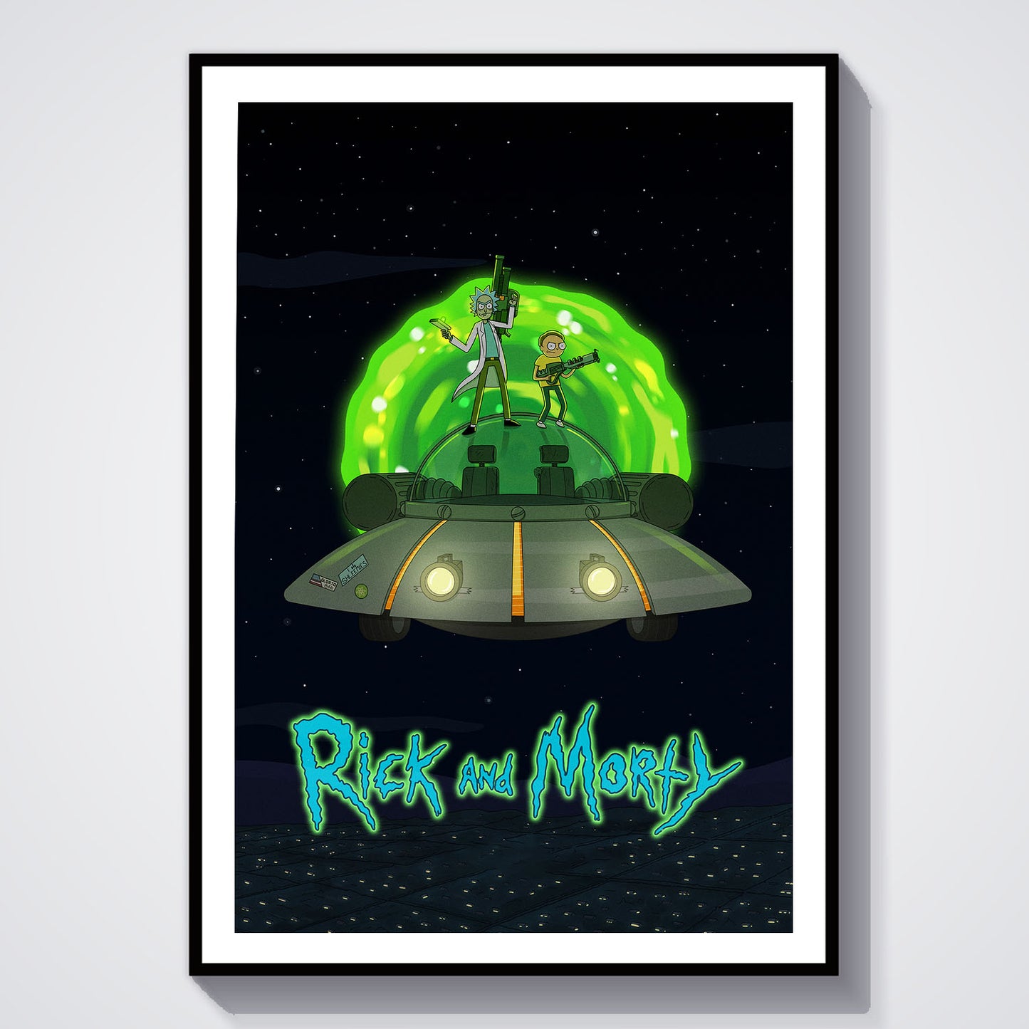 Flex Designs Poster Rick and Morty Key Art 8 x 10" Home Goods - TV Show 2013 TV Show Poster