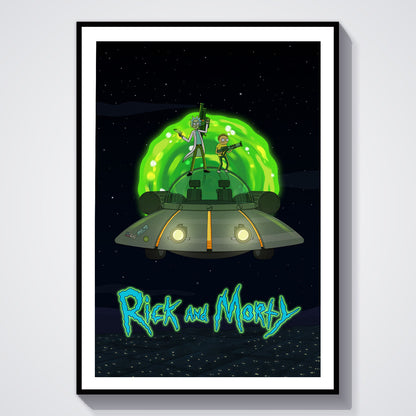 Flex Designs Poster Rick and Morty Key Art 8 x 10" Home Goods - TV Show 2013 TV Show Poster