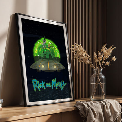 Flex Designs Poster Rick and Morty Key Art 5 x 7" Home Goods - TV Show 2013 TV Show Poster