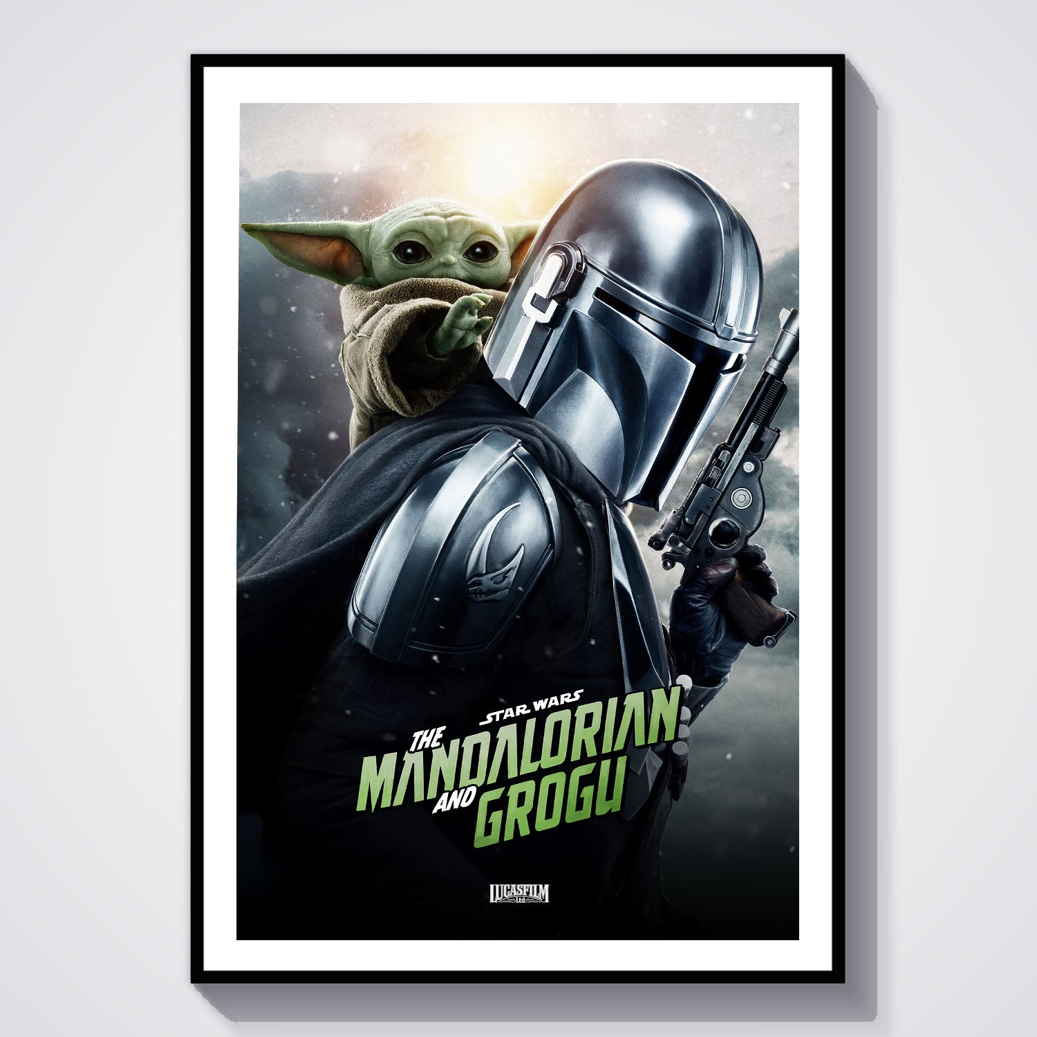 Flex Designs Poster Star Wars The Mandalorian and Grogu Cinematic 8 x 10" Home Goods - Movie 2026 Movie Poster