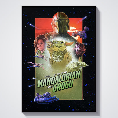 Flex Designs Poster Star Wars The Mandalorian and Grogu Cartoon 5 x 7" Home Goods - Movie 2026 Movie Poster