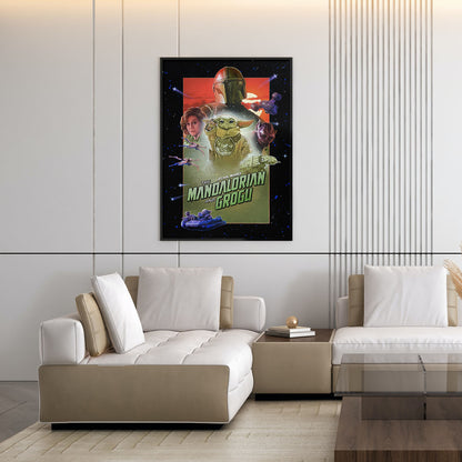 Flex Designs Poster Star Wars The Mandalorian and Grogu Cartoon 5 x 7" Home Goods - Movie 2026 Movie Poster