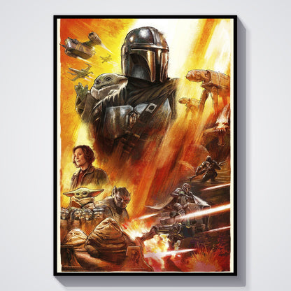 Flex Designs Poster Star Wars The Mandalorian and Grogu Textless 5 x 7" Home Goods - Movie 2026 Movie Poster