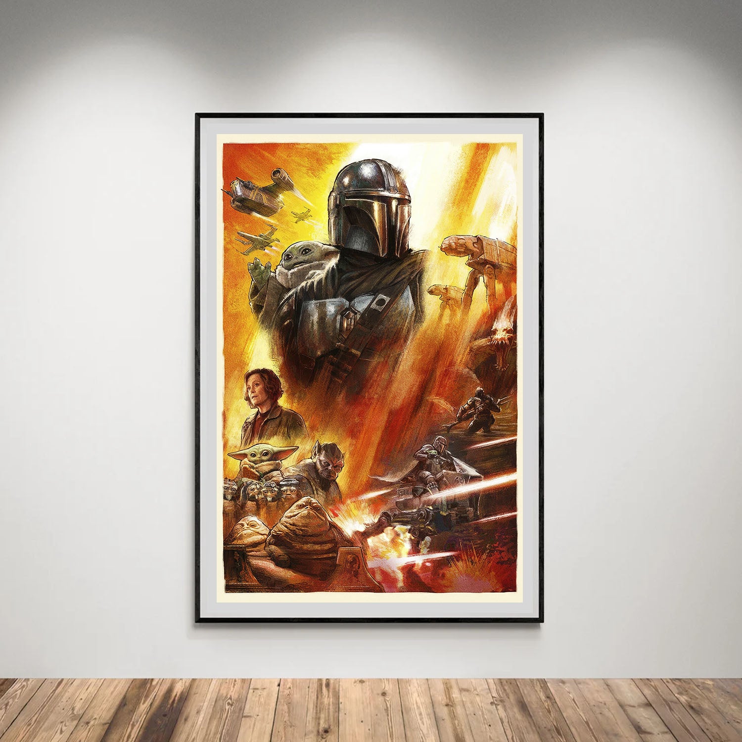 Flex Designs Poster Star Wars The Mandalorian and Grogu Textless 8 x 10" Home Goods - Movie 2026 Movie Poster