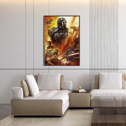 Flex Designs Poster Star Wars The Mandalorian and Grogu Textless 5 x 7" Home Goods - Movie 2026 Movie Poster