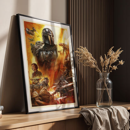 Flex Designs Poster Star Wars The Mandalorian and Grogu Textless 5 x 7" Home Goods - Movie 2026 Movie Poster