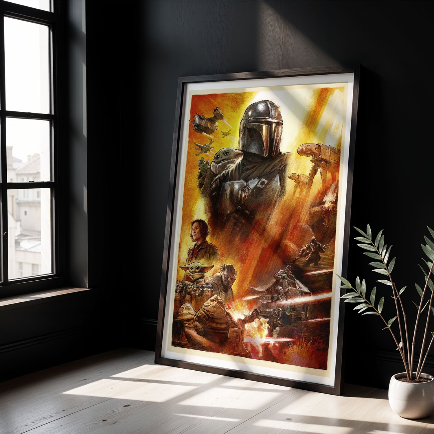 Flex Designs Poster Star Wars The Mandalorian and Grogu Textless 8 x 10" Home Goods - Movie 2026 Movie Poster