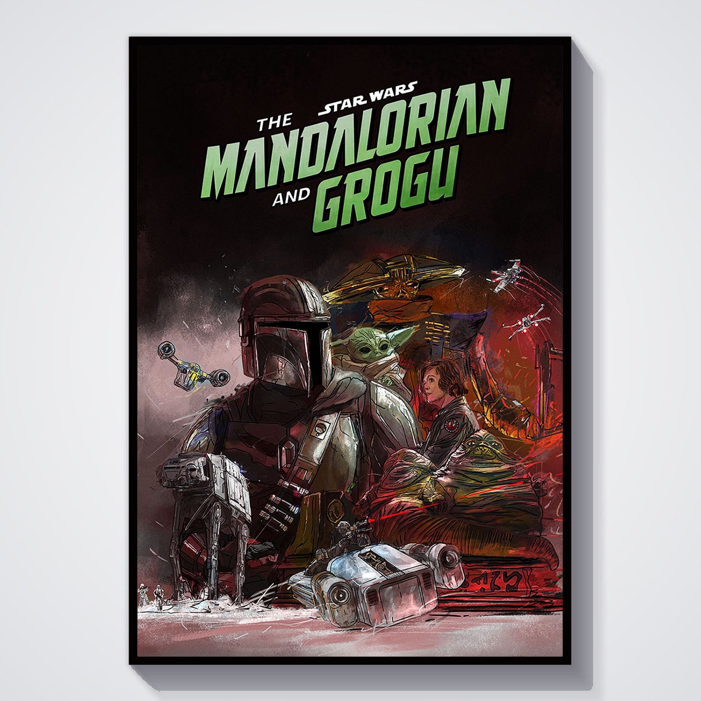 Flex Designs Poster Star Wars The Mandalorian and Grogu Key Theatrical 5 x 7" Home Goods - Movie 2026 Movie Poster