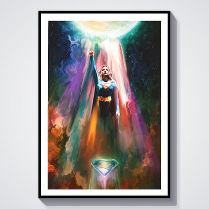 Flex Designs Poster Supergirl Textless Key Art 8 x 10" Home Goods - Movie 2026 Movie Poster