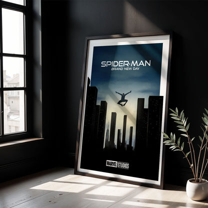 Flex Designs Poster SpiderMan Brand New Day Minimalist 8 x 10" Home Goods - Movie 2026 Movie Poster