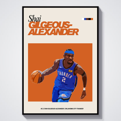 Flex Designs Poster Shai Gilgeous Alexander FlexM 5 x 7" Home Goods - Sports  Poster