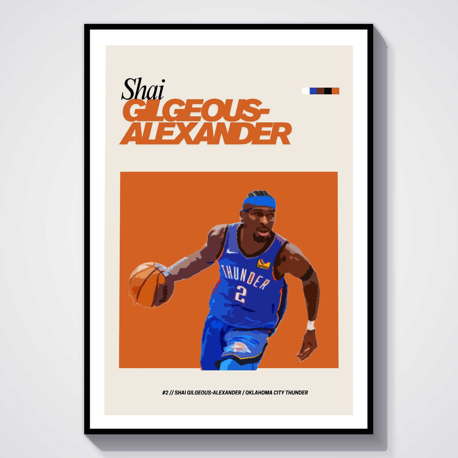 Flex Designs Poster Shai Gilgeous Alexander FlexM 8 x 10" Home Goods - Sports  Poster