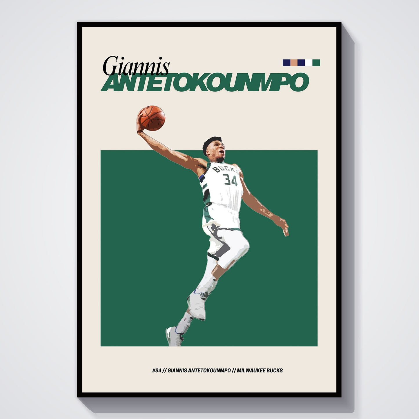 Flex Designs Poster Giannis Antetokounmpo FlexM 5 x 7" Home Goods - Sports  Poster