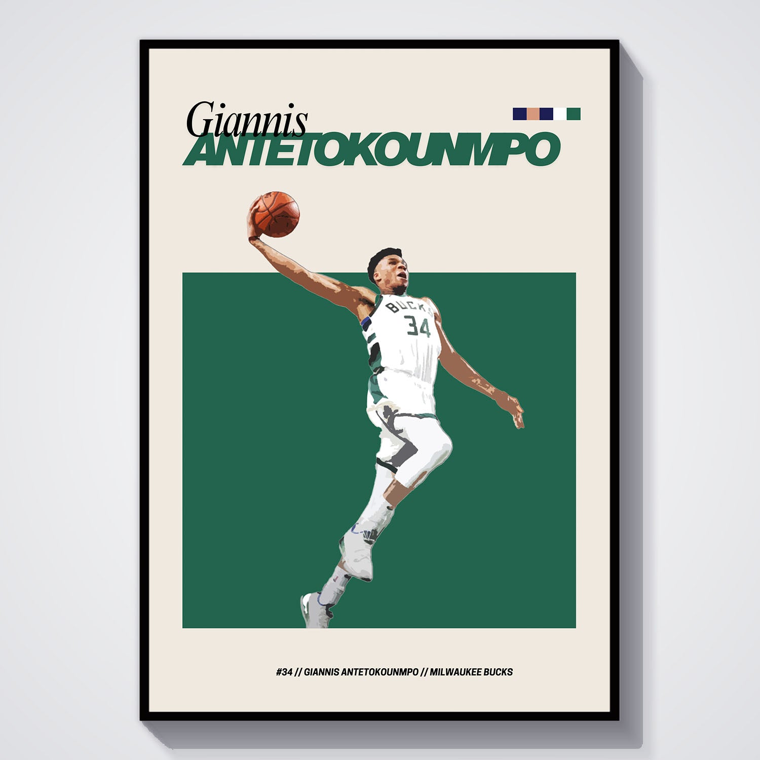 Flex Designs Poster Giannis Antetokounmpo FlexM 5 x 7" Home Goods - Sports  Poster