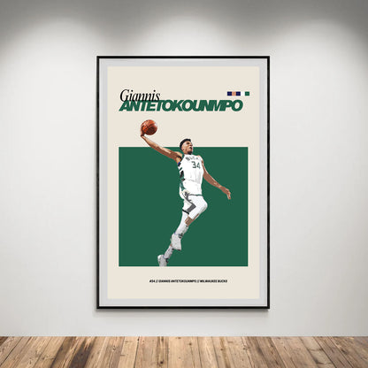 Flex Designs Poster Giannis Antetokounmpo FlexM 8 x 10" Home Goods - Sports  Poster