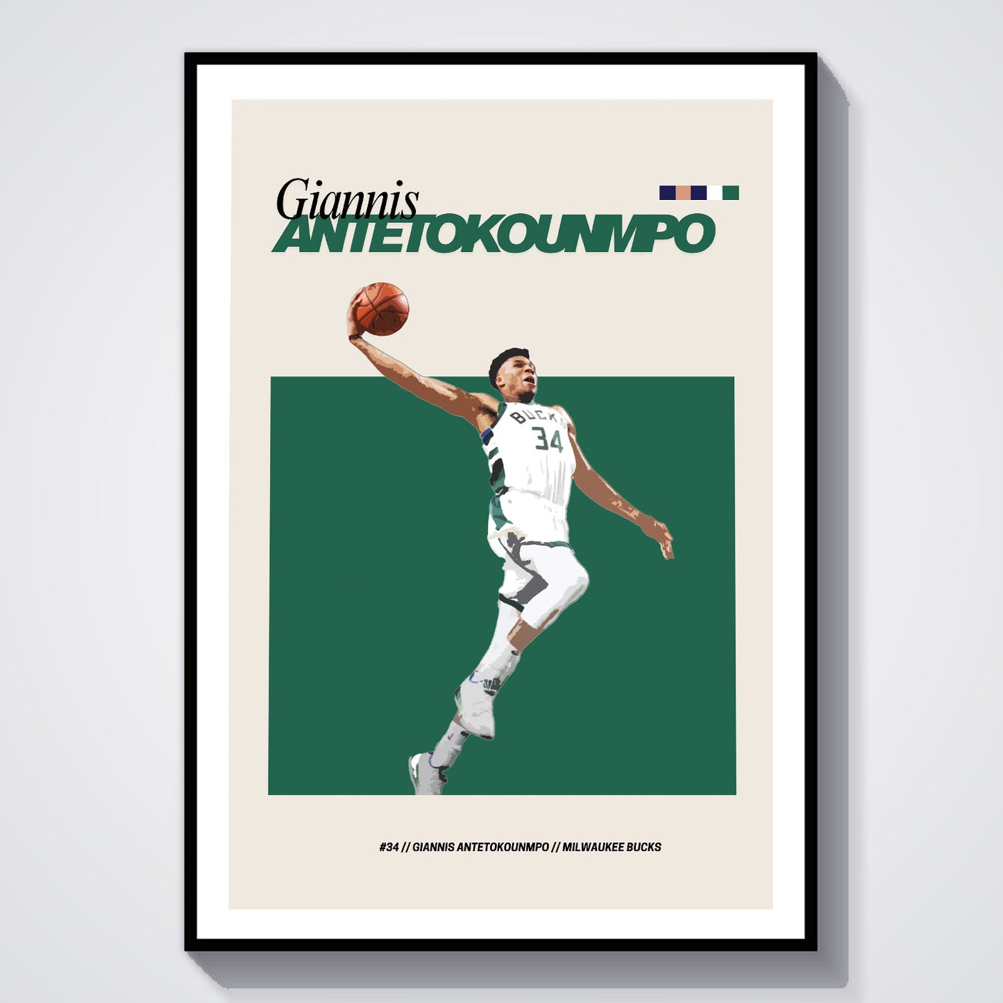 Flex Designs Poster Giannis Antetokounmpo FlexM 8 x 10" Home Goods - Sports  Poster