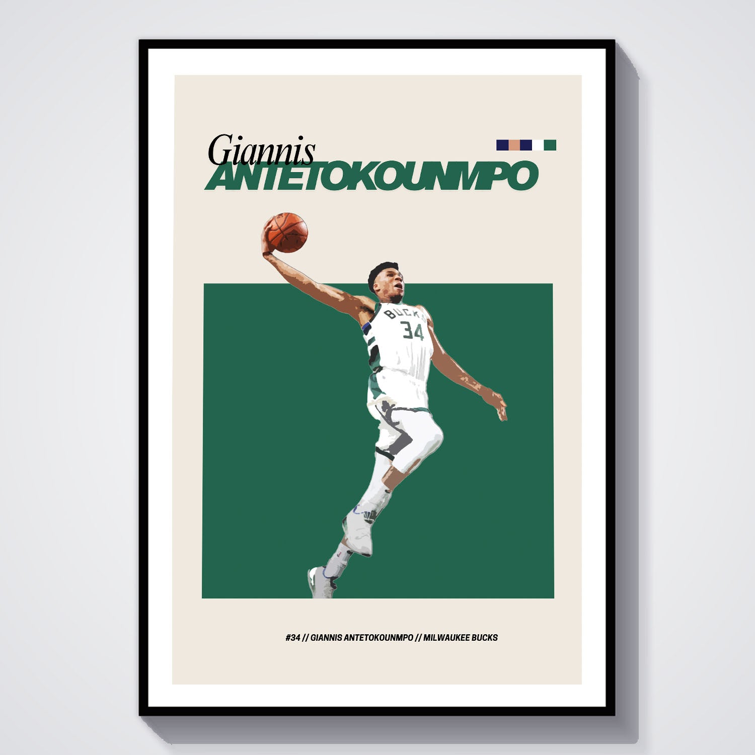 Flex Designs Poster Giannis Antetokounmpo FlexM 8 x 10" Home Goods - Sports  Poster