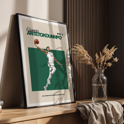 Flex Designs Poster Giannis Antetokounmpo FlexM 5 x 7" Home Goods - Sports  Poster