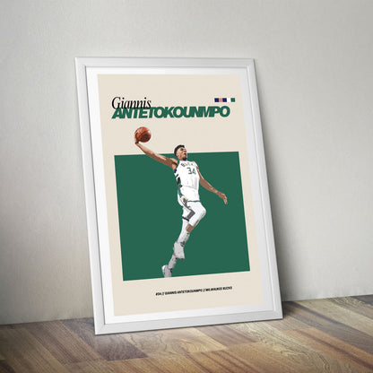 Flex Designs Poster Giannis Antetokounmpo FlexM 8 x 10" Home Goods - Sports  Poster