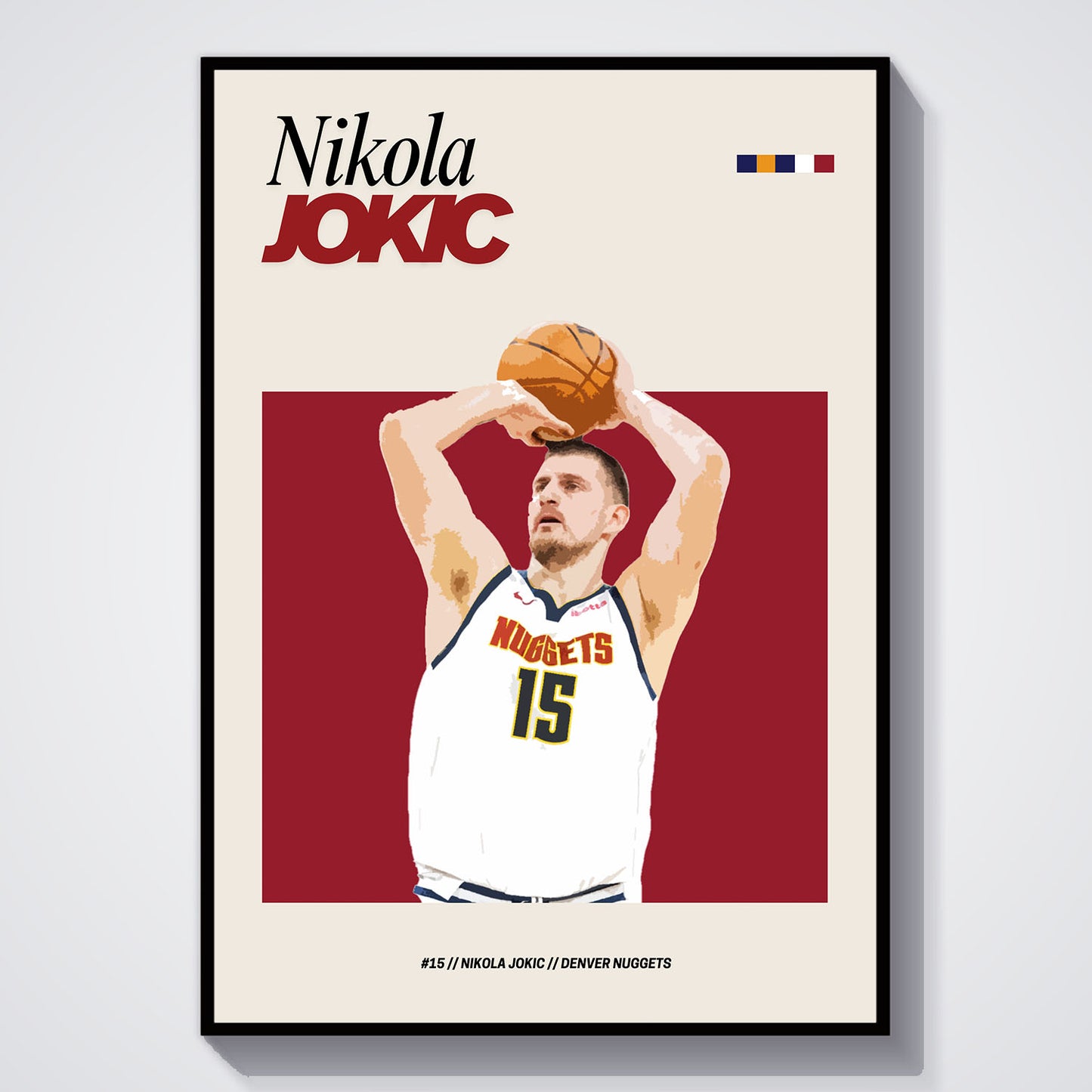 Flex Designs Poster Nikola Jokic FlexM 5 x 7" Home Goods - Sports  Poster