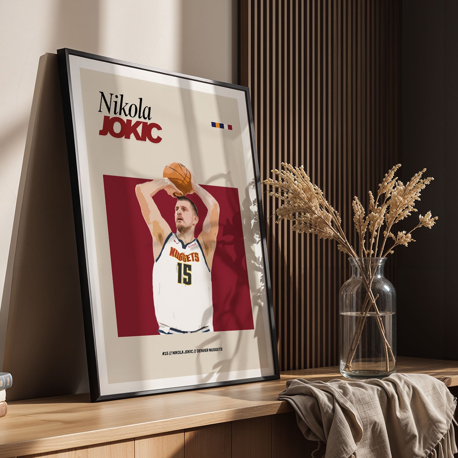 Flex Designs Poster Nikola Jokic FlexM 5 x 7" Home Goods - Sports  Poster