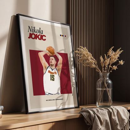 Flex Designs Poster Nikola Jokic FlexM 5 x 7" Home Goods - Sports  Poster
