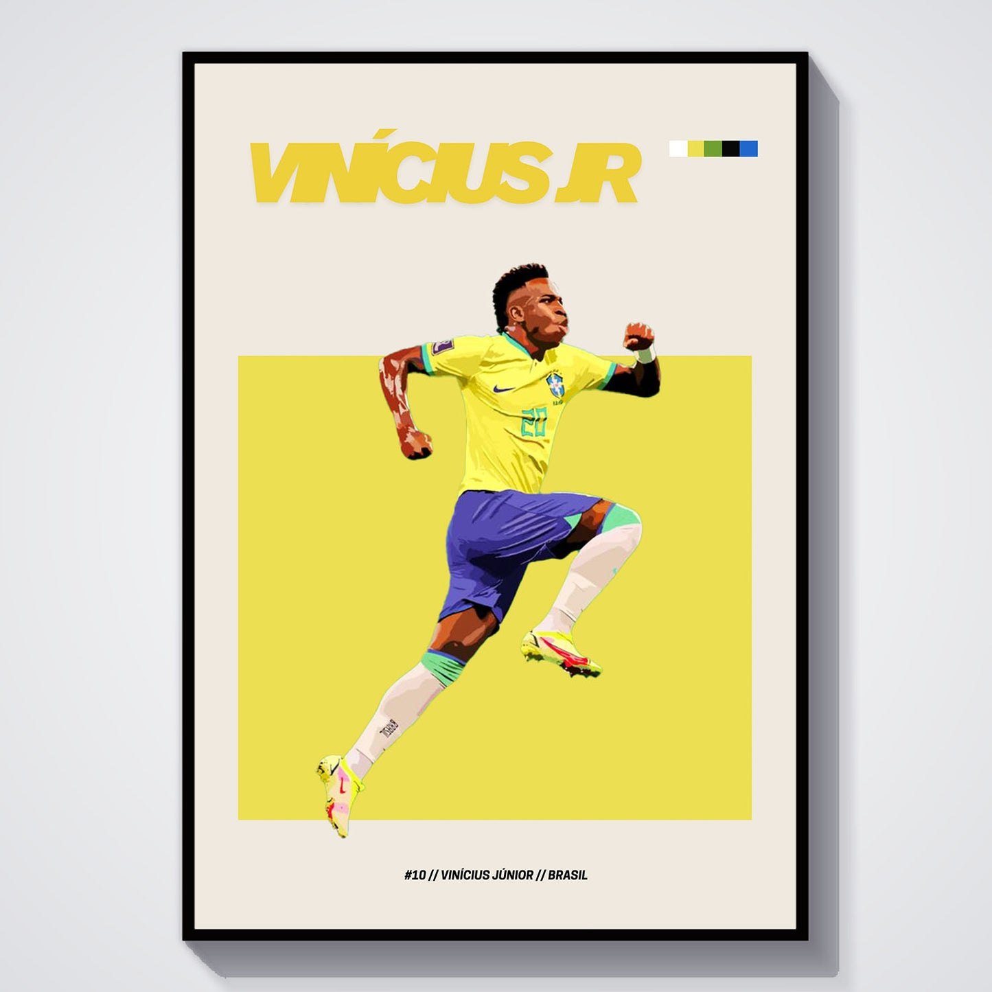 Flex Designs Poster Vinicius Junior FlexM 5 x 7" Home Goods - Sports  Poster