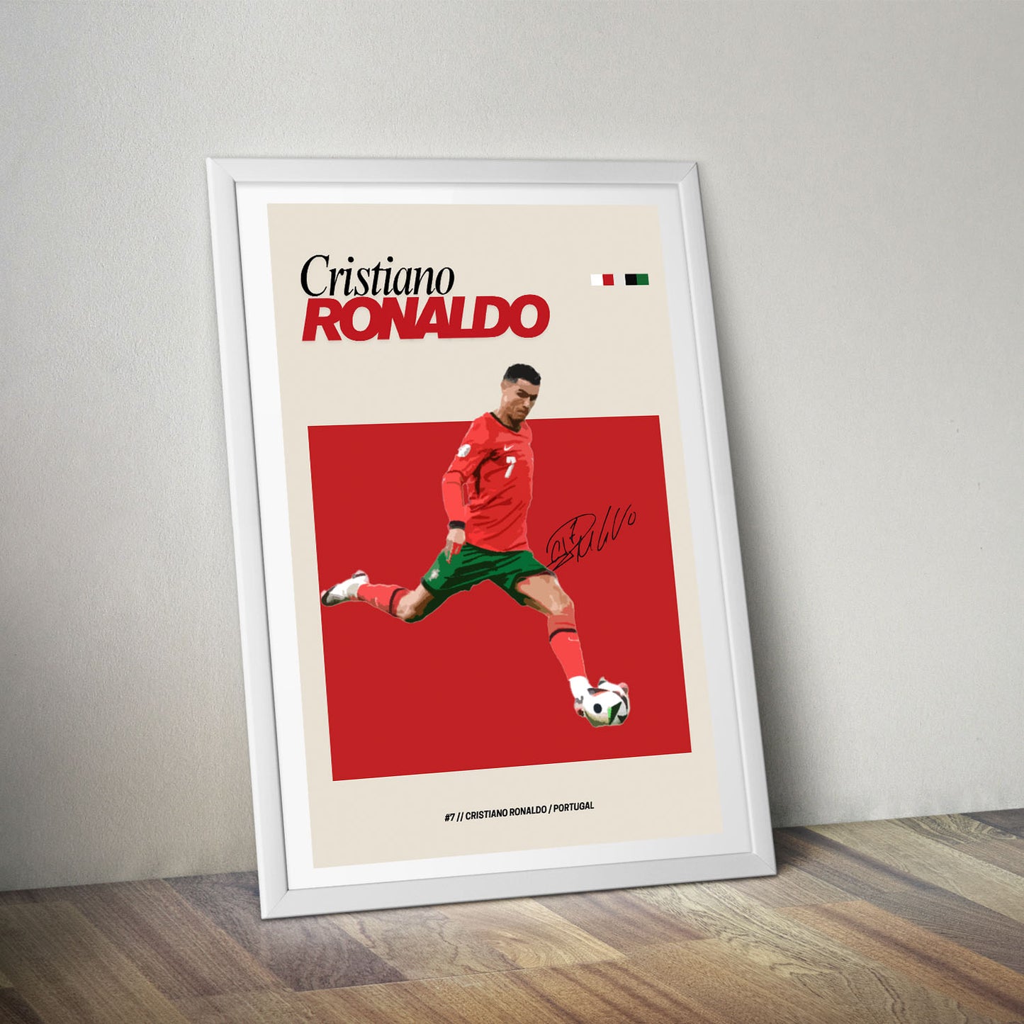 Flex Designs Poster Cristiano Ronaldo Portugal FlexM 8 x 10" Home Goods - Sports  Poster