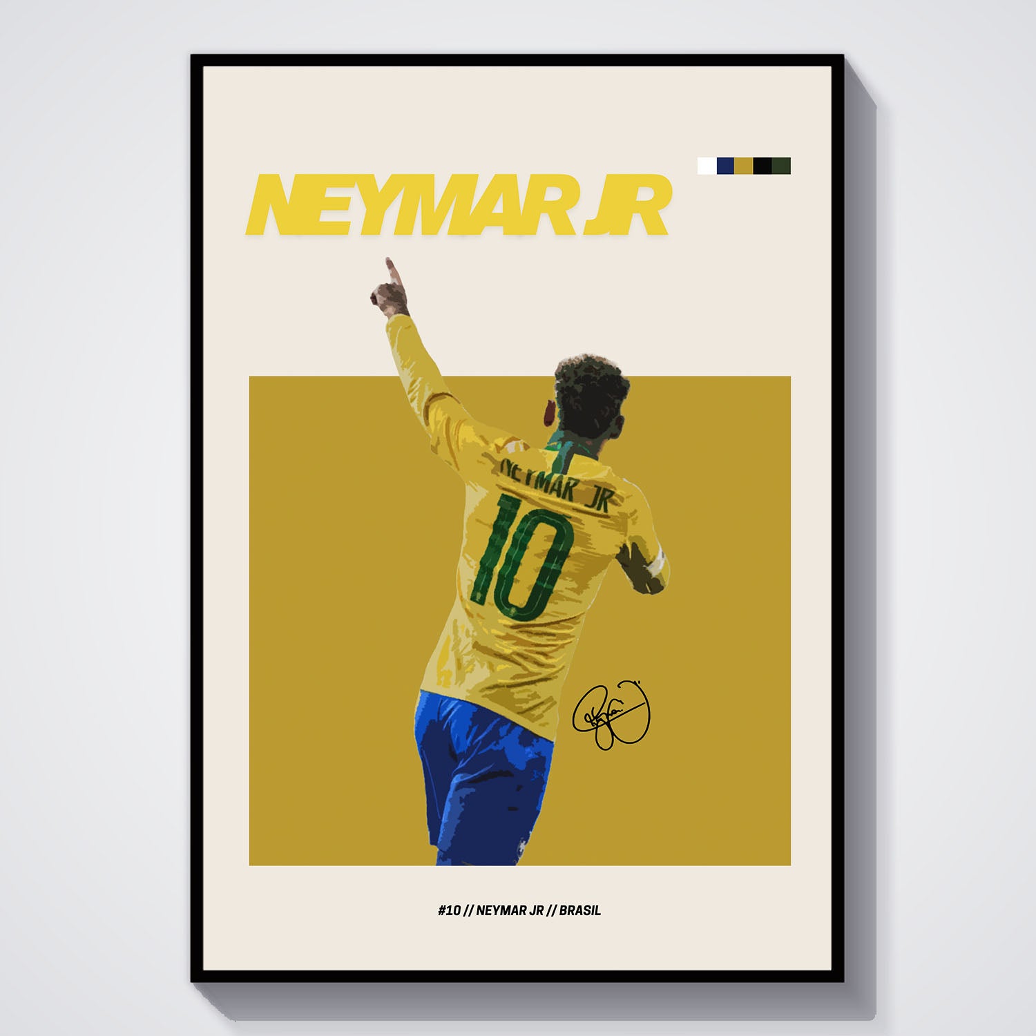 Flex Designs Poster Neymar Jr FlexM 5 x 7" Home Goods - Sports  Poster