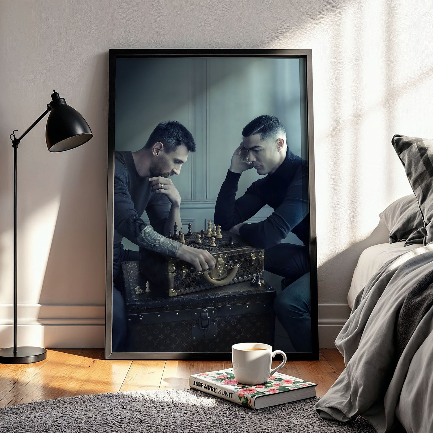 Flex Designs Poster Ronaldo vs Messi Chess Board 5 x 7" Home Goods - Sports  Poster
