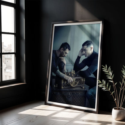 Flex Designs Poster Ronaldo vs Messi Chess Board 8 x 10" Home Goods - Sports  Poster