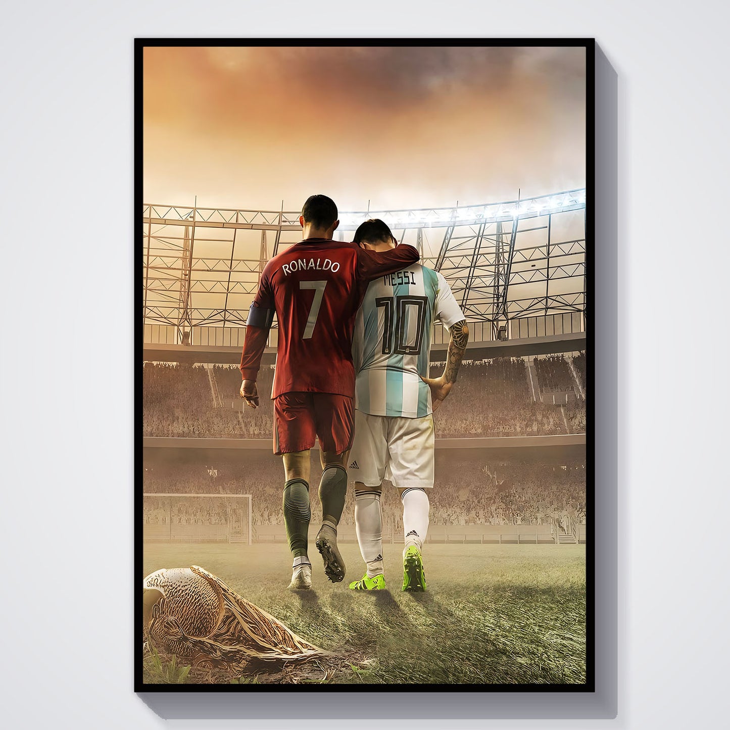 Flex Designs Poster Ronaldo Messi The Final Walk 5 x 7" Home Goods - Sports  Poster