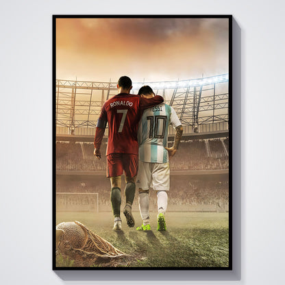 Flex Designs Poster Ronaldo Messi The Final Walk 5 x 7" Home Goods - Sports  Poster