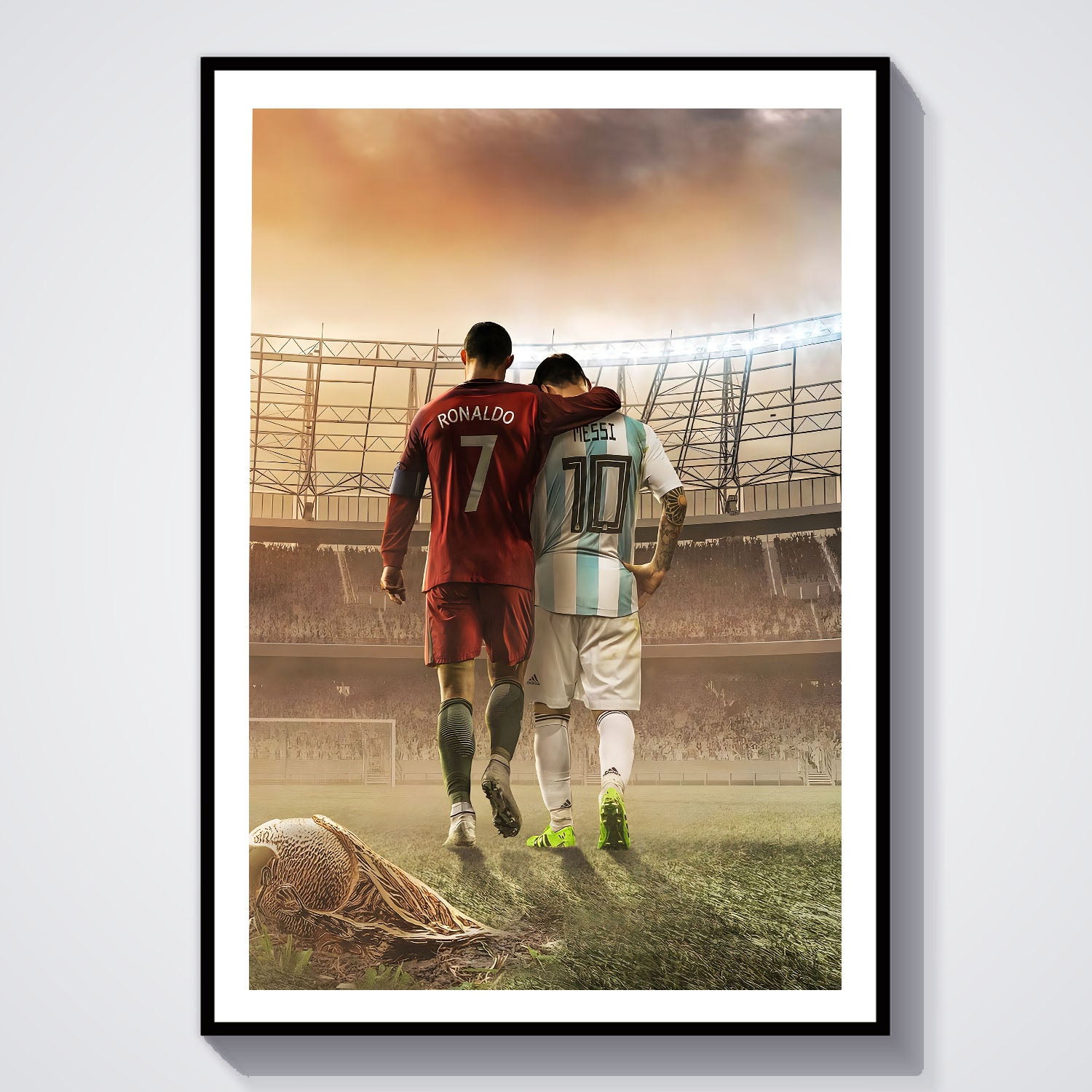 Flex Designs Poster Ronaldo Messi The Final Walk 8 x 10" Home Goods - Sports  Poster