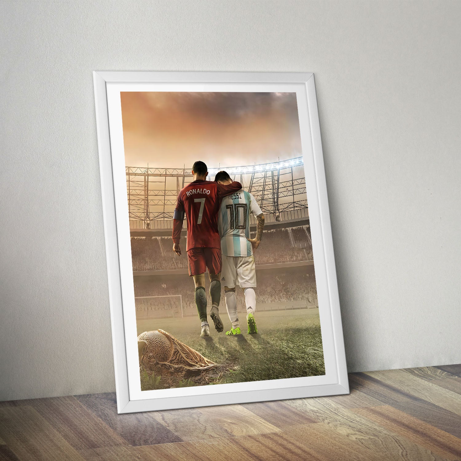 Flex Designs Poster Ronaldo Messi The Final Walk 8 x 10" Home Goods - Sports  Poster