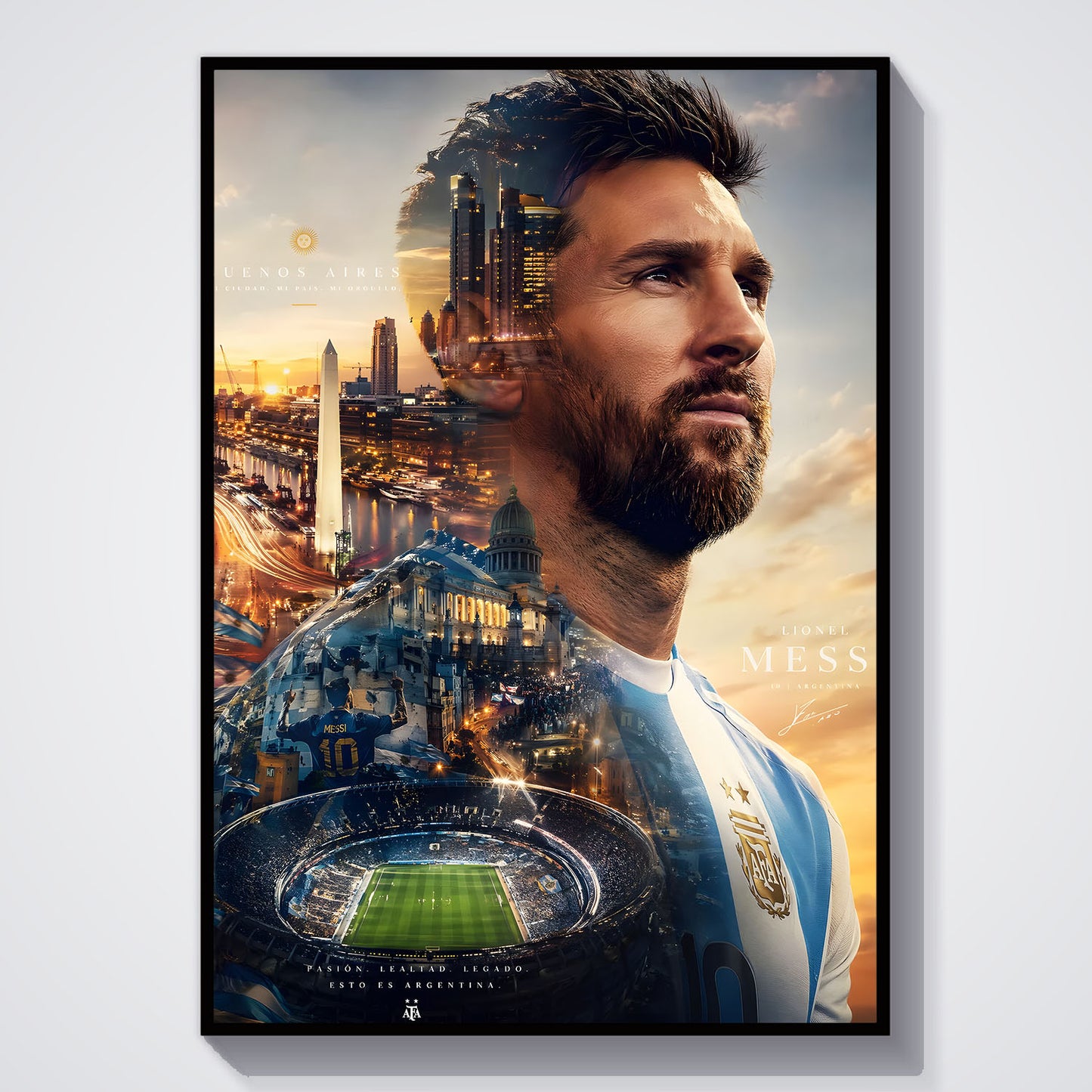 Flex Designs Poster Lionel Messi Portrait 5 x 7" Home Goods - Sports  Poster