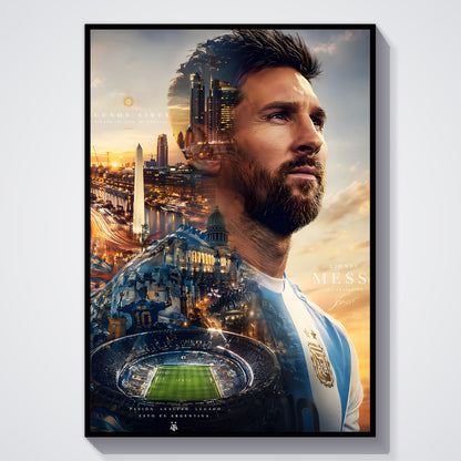 Flex Designs Poster Lionel Messi Portrait 5 x 7" Home Goods - Sports  Poster
