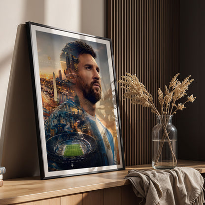 Flex Designs Poster Lionel Messi Portrait 5 x 7" Home Goods - Sports  Poster