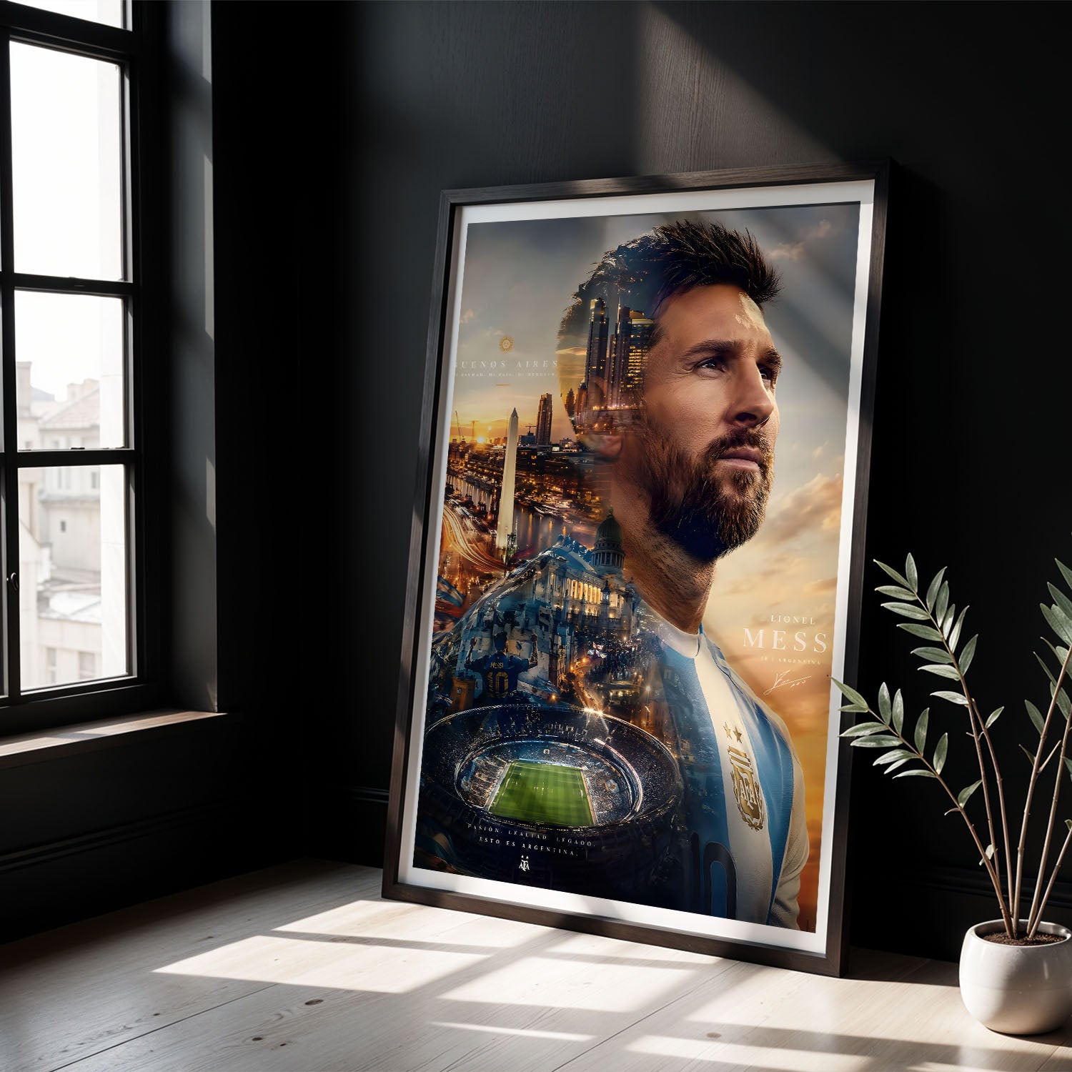 Flex Designs Poster Lionel Messi Portrait 8 x 10" Home Goods - Sports  Poster
