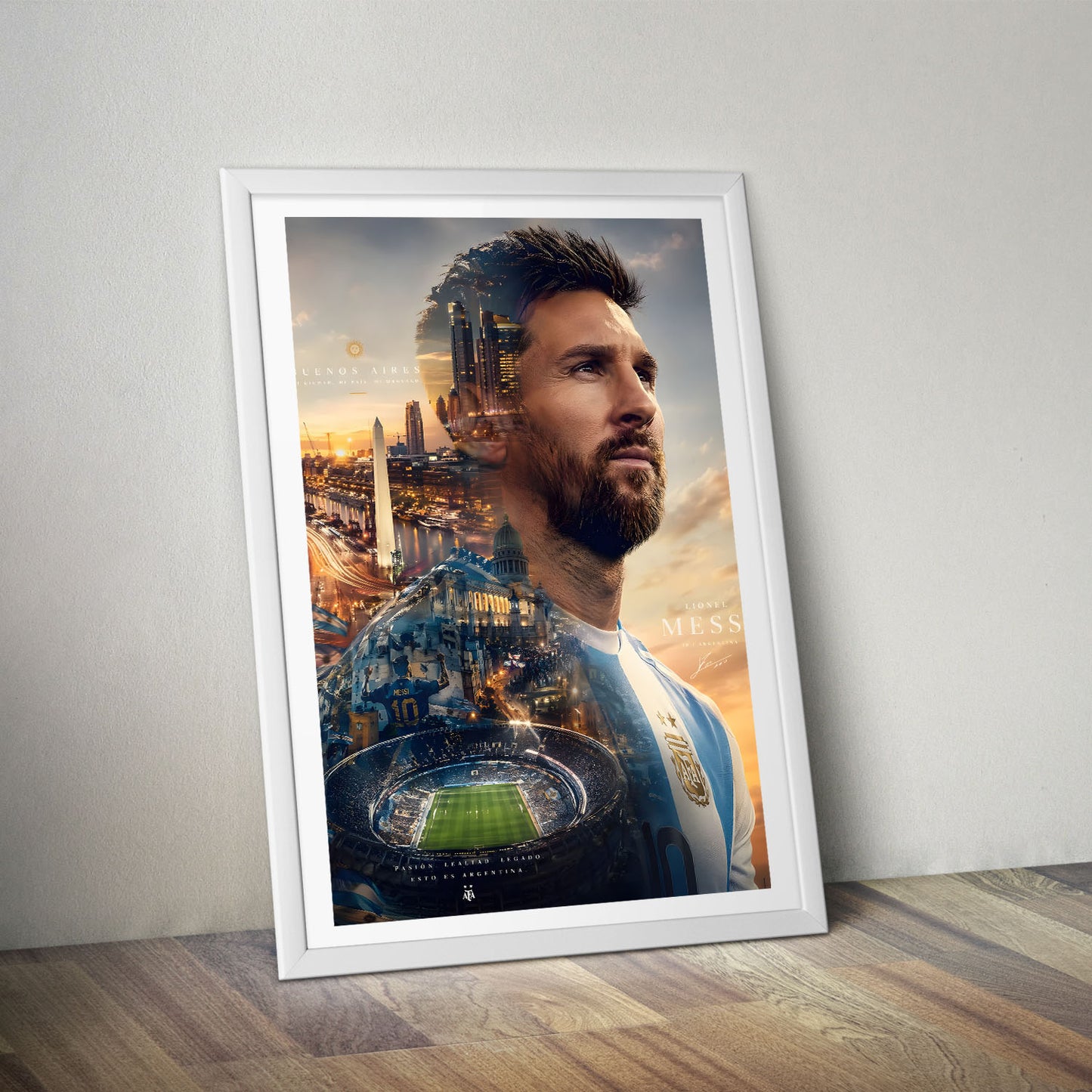 Flex Designs Poster Lionel Messi Portrait 8 x 10" Home Goods - Sports  Poster