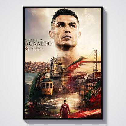 Flex Designs Poster Cristiano Ronaldo Portrait 5 x 7" Home Goods - Sports  Poster
